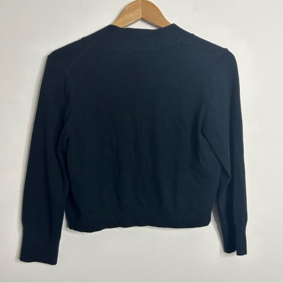 Laura Essential Open Front Bolero Cardigan Dark Navy Blue - Picture 9 of 9